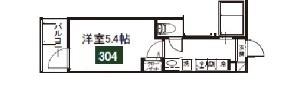 メルディア与野本町ⅡB（304） 間取り図画像