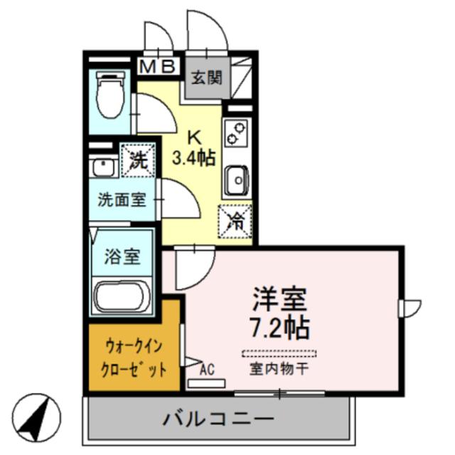 エギスハイム（201） 間取り図画像