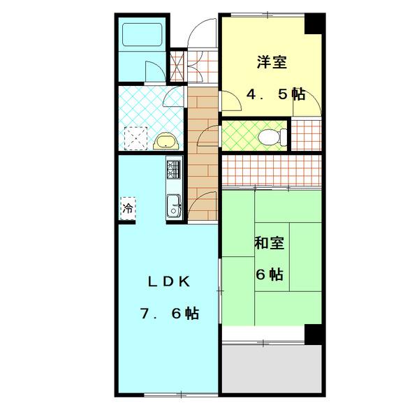 メゾン土呂（3−A） 間取り図画像