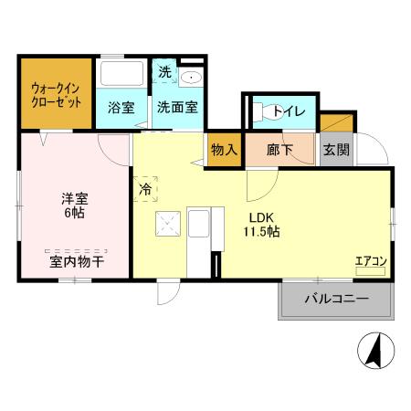 ローズコート　Ⅱ（101） 間取り図画像