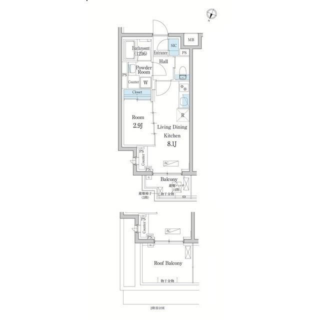 デュオフラッツ大宮（205） 間取り図画像