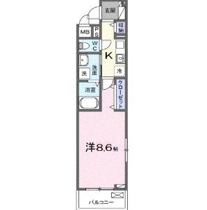 サニー・ブライト　大門（301） 間取り図画像