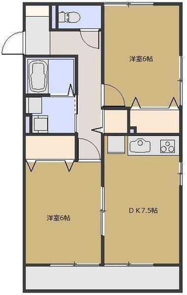 ルフレS（201） 間取り図画像