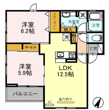 ジュレ・ブランシュ（301） 間取り図画像