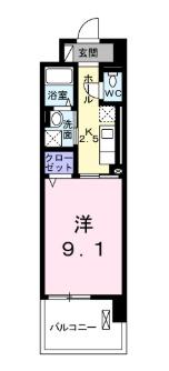 あすなろハウスⅠ（101） 間取り図画像