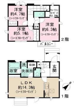 浦和区本太１丁目戸建（A） 間取り図画像