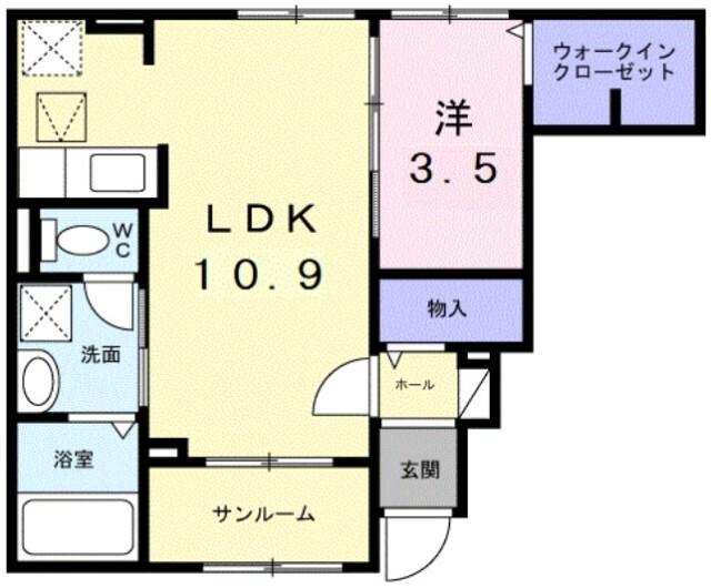サンライズ　プライム（105） 間取り図画像