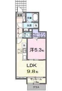 スタービレNAKAO（103） 間取り図画像
