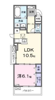 コスモステラス　ウエスト（103） 間取り図画像
