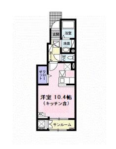 ベル　フォンティーヌ（102） 間取り図画像