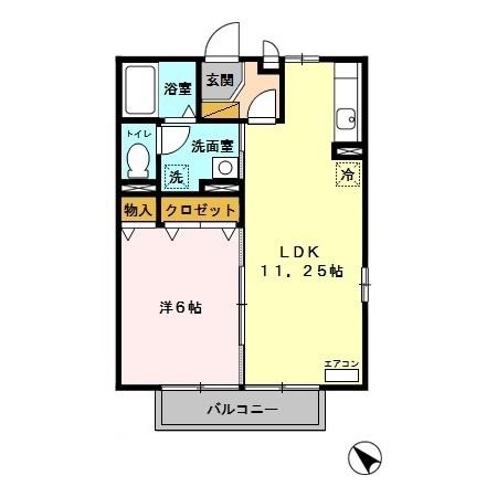 ウエストヒルズＢ（101） 間取り図画像