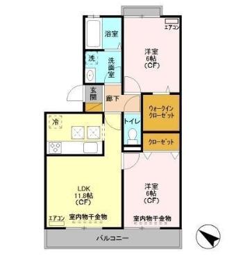 グリーンヒルズ（203） 間取り図画像