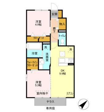 ErbenheimⅡ（102） 間取り図画像