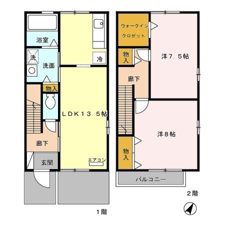 メゾン・エスポワールA（A105） 間取り図画像