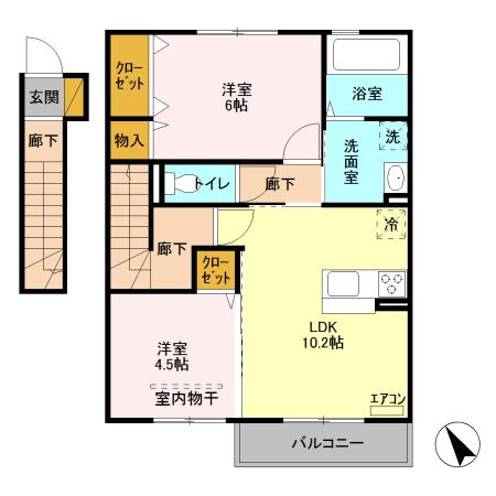 アンテ　クラージュ（203） 間取り図画像