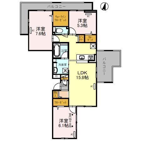 ゆずり葉（102） 間取り図画像