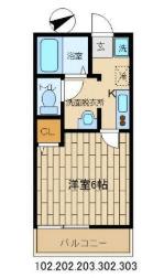 プリマベーラ武蔵浦和（303） 間取り図画像