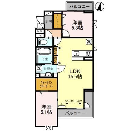 センカ　Ⅱ（301） 間取り図画像