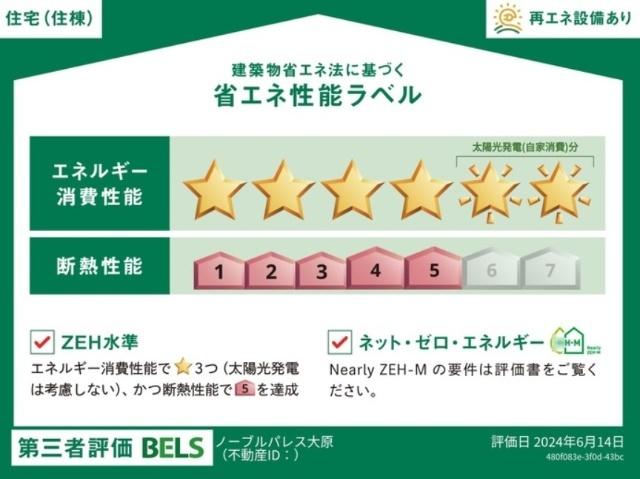 ノーブルパレス大原（102） 省エネ性能表示ラベル