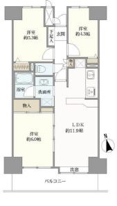 イトーピア川口マンション（302） 間取り図画像