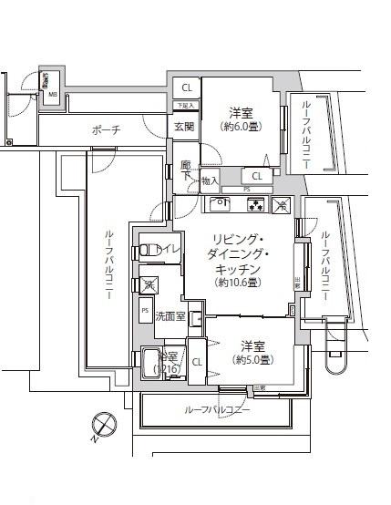 北浦和サニーコート 間取り図画像