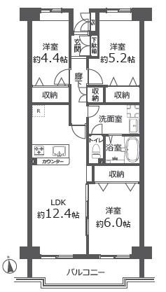 ルミナス常盤 間取り図画像