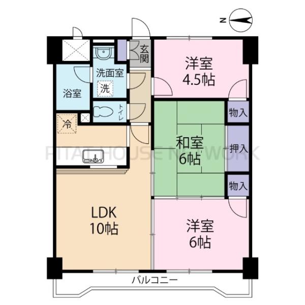 間取は反転タイプ