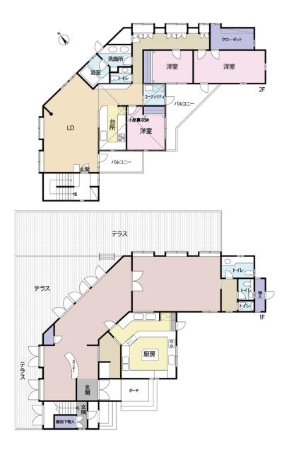 1階店舗・事務所、2階住居