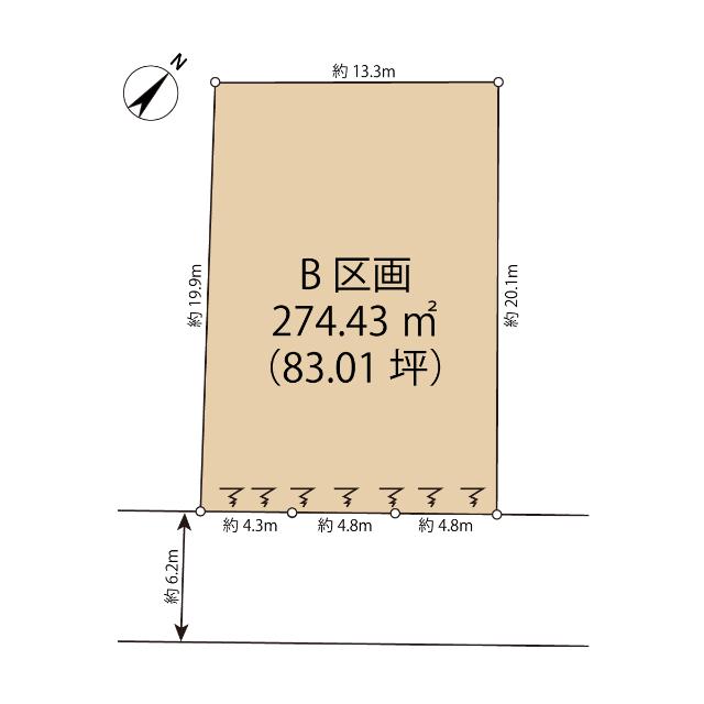 東南道路に面します