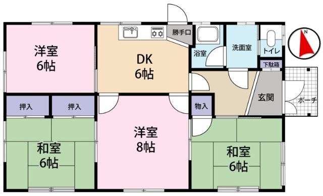仙台市太白区金剛沢中古戸建 間取り図画像