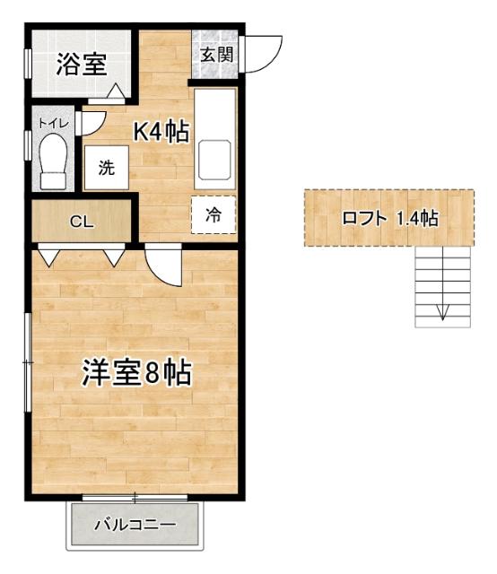 売アパート　ヴィーナスハイツ八木山松波町 間取り図画像