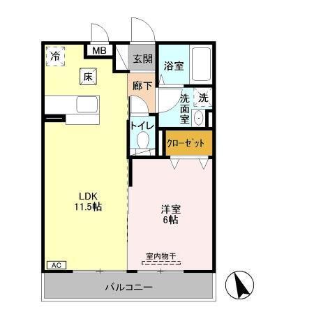 D-Room Saigou（103） 間取り図画像