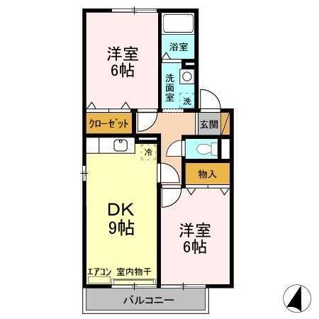 リブェール　Ａ･Ｂ･Ｃ（C202） 間取り図画像