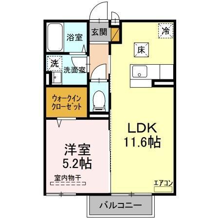 フェリーチェ　A（102） 間取り図画像