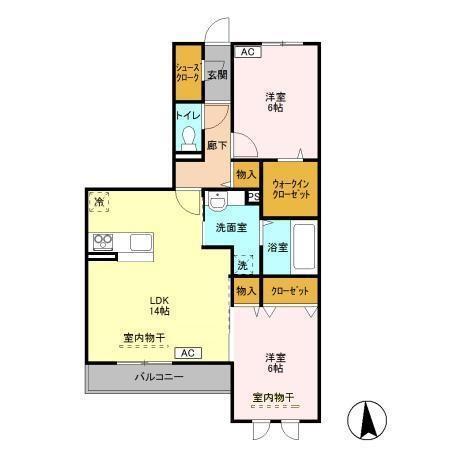 ゼピュロス学園の森　M（202） 間取り図画像