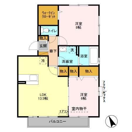 ダイヤファースト二の宮　Ｂ（301） 間取り図画像