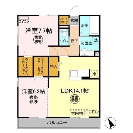 アルカディアAB　A（306） 間取り図画像