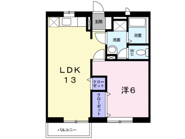 シャン　デ　パステーク　Ｂ（102） 間取り図画像