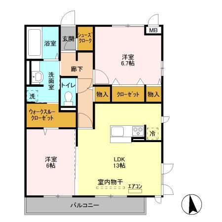 トルビヨン（203） 間取り図画像