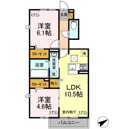 Grand Rise Tsukuba D棟（105） 間取り図画像