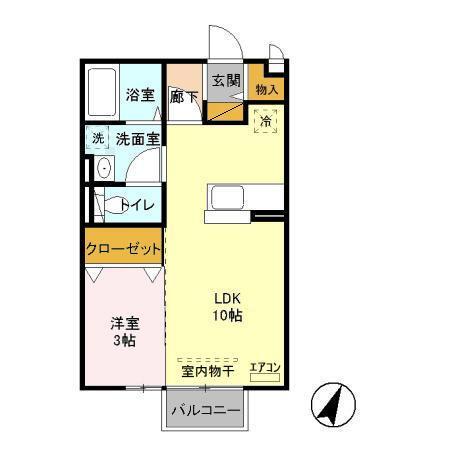 シティパルつくば（206） 間取り図画像