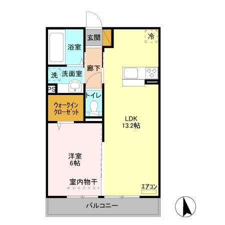 マルシェみどりのⅡ（203） 間取り図画像