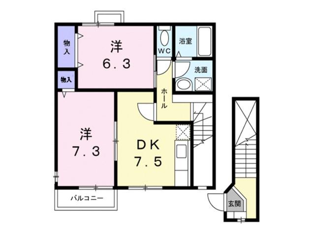 ボヌール・シャンテ（201） 間取り図画像