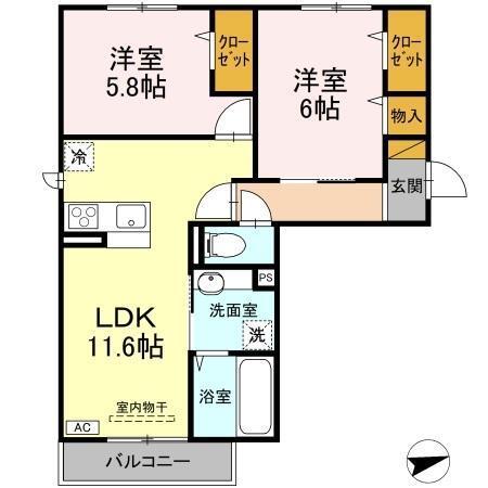 ワレアハレ（303） 間取り図画像