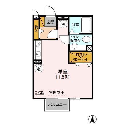 マロンハイム　Ａ・Ｂ（B202） 間取り図画像