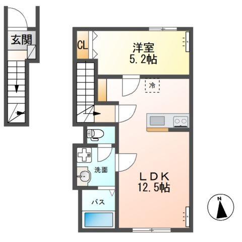 Verseau（ヴェルソー） 間取り図画像
