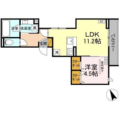 D-Invest陣場　B（301） 間取り図画像