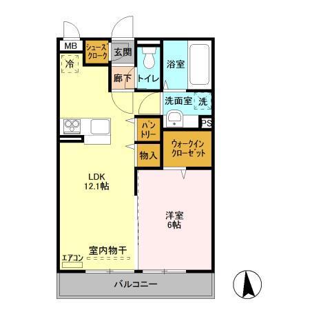 ゼピュロス学園の森　K（303） 間取り図画像