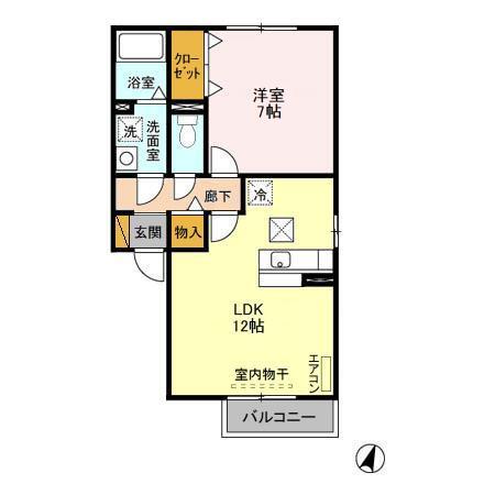 グランドゥール高林　Ａ・Ｂ（A102） 間取り図画像