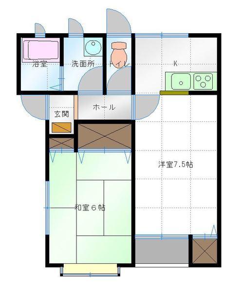 スマイルうのき（201） 間取り図画像